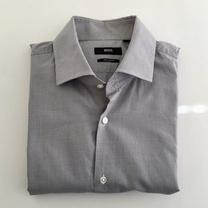 Hugo Boss Shirt Grey Regular Fit 17 ½ 32 / 33 Long